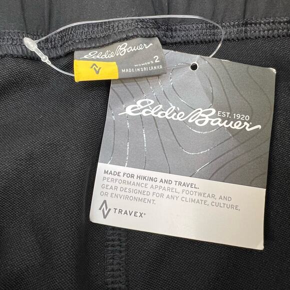 NWT Eddie Bauer Travex Hiking Pants Women's 2 Black Storm Repel Incline Gorpcore - Picture 10 of 12